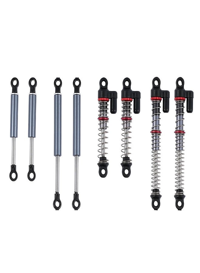 Abendor 8pcs Aluminum Shock Absorber Kit for Upgrade 1/28 RC Crawler Car, Threaded Double Barrel Shocks Damper for 1:32 Orlandoo Hunter OH32X02 Pipe Off-road Climbing RC Car Upgrade Parts (Grey) - Image 1